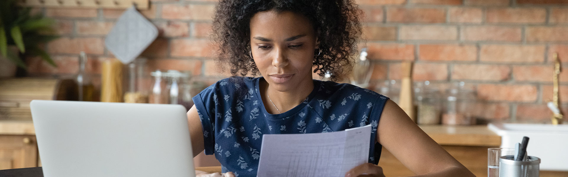 Woman Filing Taxes